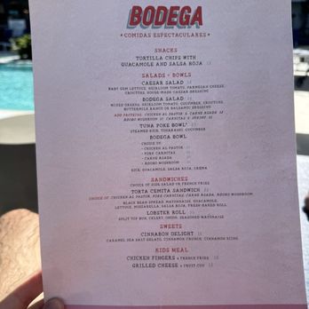 The Perry Hotel Naples - Poolside menu - Hotels Near Me - Naples, Florida
