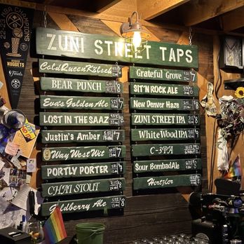 Zuni Street Brewing - menus on the wall - Breweries Near Me - Denver, Colorado Zuni Street Brewing - menus on the wall - Breweries Near Me - Denver, Colorado
