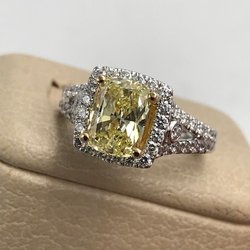 DeSimone Jewelers - Fancy Yellow Eng Ring