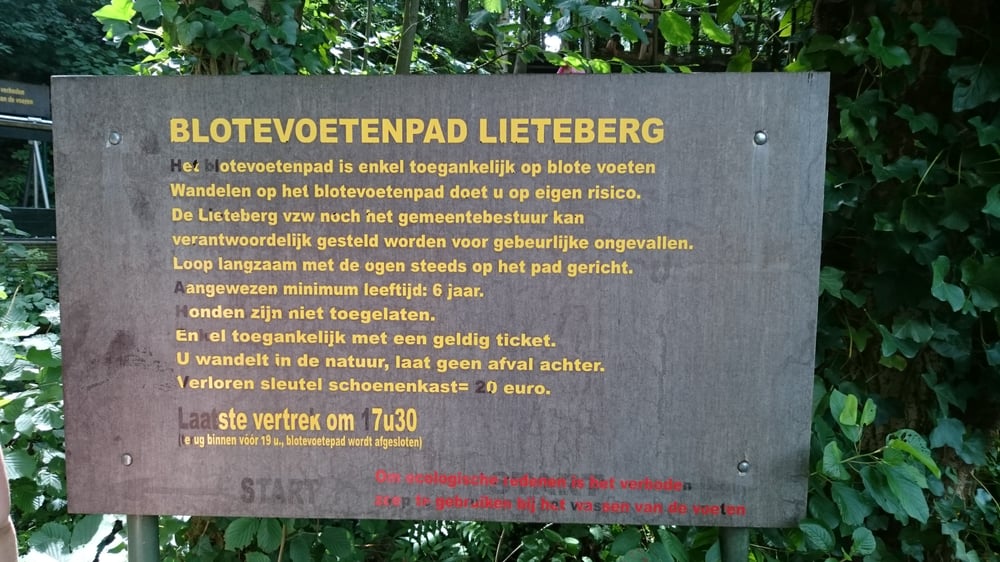 Blotevoetenpad Lieteberg Zutendaal