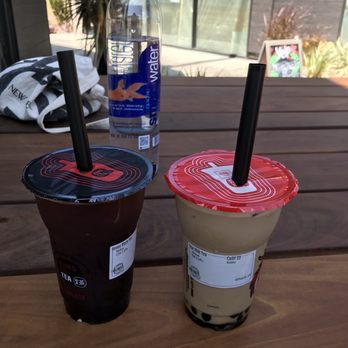 Kung Fu Tea - Honey Black Tea 30% and Thai Milk Tea 50% - Bubble Tea Near Me - Riverside, California