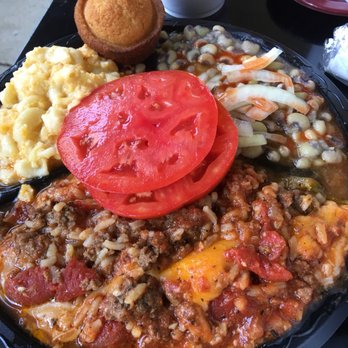 Pannie-George's Kitchen - Stuffed bell pepper with sides! - Southern Near Me - Auburn, Alabama Pannie-George's Kitchen - Stuffed bell pepper with sides! - Southern Near Me - Auburn, Alabama