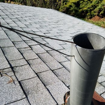 Touchstone Inspections - Using a vent stack as support for an antenna. - Home Inspectors Near Me Touchstone Inspections - Using a vent stack as support for an antenna. - Home Inspectors Near Me
