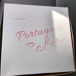 Portuguese Bakery - My box of pastries.