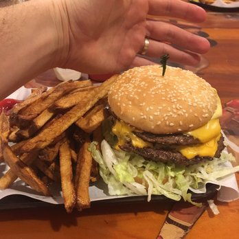 Carver Hangar - Double cheeseburger with secret sauce no added meat or egg is perfect. - American Near Me - Damascus, Oregon