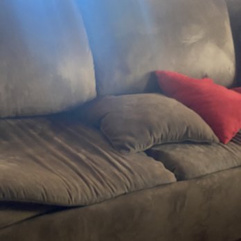 Big Bear Vacations - Caved in couch sure to throw your back out. (Not pictured - a stain that says do not sit here, bad things happened and we never cleaned it) - Vacation Rentals Near Me - Big Bear Lake, California Big Bear Vacations - Caved in couch sure to throw your back out. (Not pictured - a stain that says do not sit here, bad things happened and we never cleaned it) - Vacation Rentals Near Me - Big Bear Lake, California