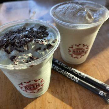 Roam Artisan Burgers - Mint Chip and Salted Caramel Shakes (12 ounce) at Roam Artisan Burgers in Lafayette. - Burgers Near Me - Lafayette, California Roam Artisan Burgers - Mint Chip and Salted Caramel Shakes (12 ounce) at Roam Artisan Burgers in Lafayette. - Burgers Near Me - Lafayette, California