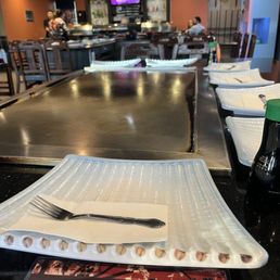 Inside restaurant: Sushi bar and Teppan seating only Inside restaurant: Sushi bar and Teppan seating only