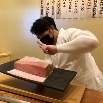 Tsuke Edomae - Chef Mike posing with the tuna! - Sushi Bars Near Me - Austin, Texas Tsuke Edomae - Chef Mike posing with the tuna! - Sushi Bars Near Me - Austin, Texas