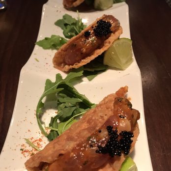 AnQi Bistro - Tombo Tuna Tacos $14- pretty good - Asian Fusion Near Me - Costa Mesa, California