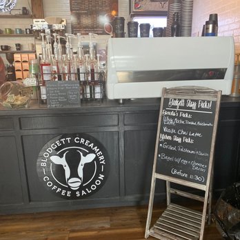 Blodgett Creamery Coffee Saloon - a chalkboard sign - Coffee & Tea Near Me - Polson, Montana