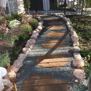 Fertile Garden Center - Stone path. (Excuse our Halloween decorations :)) - Nurseries & Gardening Near Me - Chicago, Illinois