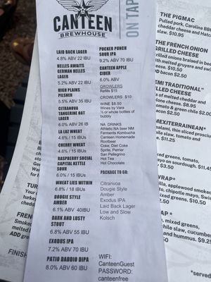 Menu photo 2 Canteen Brewhouse Albuquerque, NM