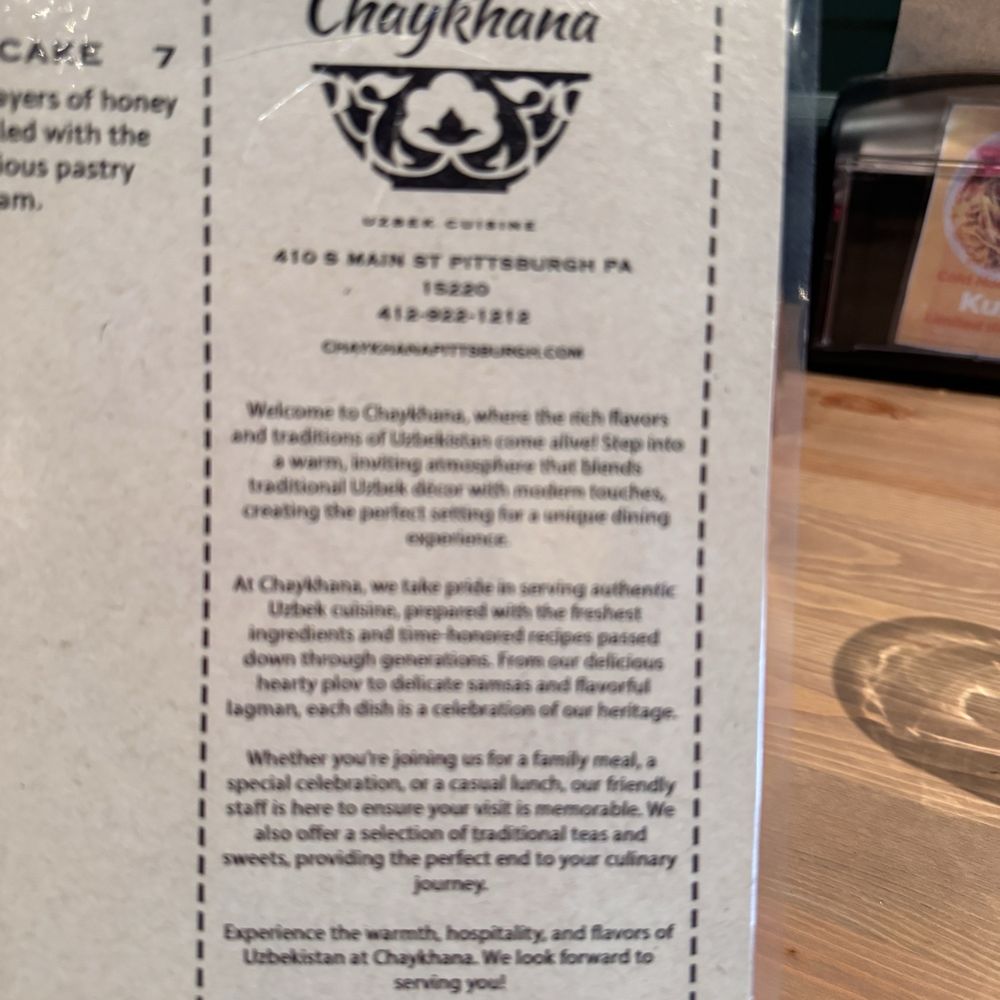 Chaykhana Pittsburgh - Uzbek Near Me - Pittsburgh, Pennsylvania