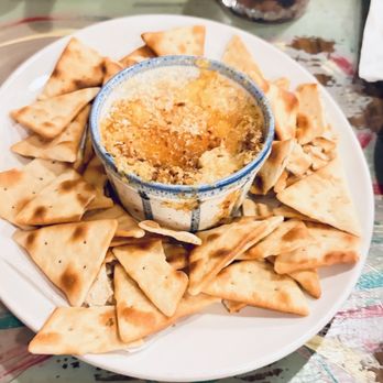 Blue Moon Cafe - Hot Crab Dip served with Pita Chips - Cajun/Creole Near Me - Dothan, Alabama