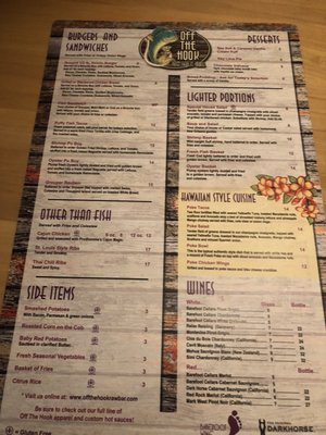 Menu photo 5 Off The Hook Raw Bar and Grill New Smyrna Beach, FL