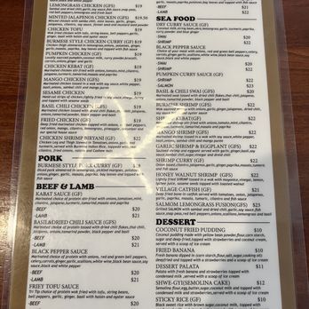 Burma Burma - Menu - Burmese Near Me - Dublin, California