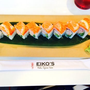 Eiko's - Oxbow - Necko Chan roll! Crab, avocado, & topped with salmon. - Sushi Bars Near Me - Napa, California Eiko's - Oxbow - Necko Chan roll! Crab, avocado, & topped with salmon. - Sushi Bars Near Me - Napa, California