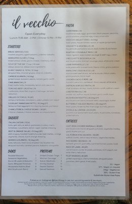 Menu photo 8 il vecchio Pacific Grove, CA Menu photo 8 il vecchio Pacific Grove, CA
