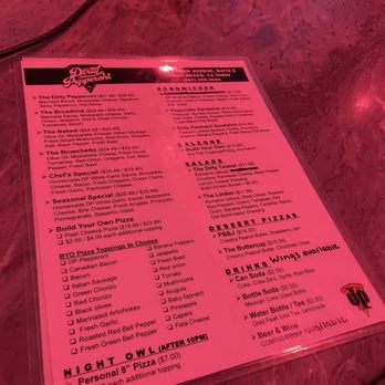 Dirty Pepperoni - Menu - Pizza Near Me - Long Beach, California Dirty Pepperoni - Menu - Pizza Near Me - Long Beach, California