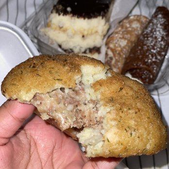 Bova's Bakery - Steak rice ball - yum - Bakeries Near Me - Boston, Massachusetts