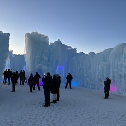 Ice Castles - Right as the lights start turning on.