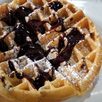Eggs Up Grill - Chocolate chip Belgium waffle - Breakfast & Brunch Near Me - Alpharetta, Georgia