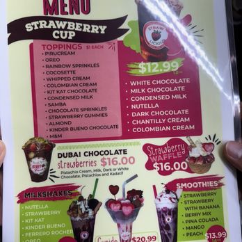 Strawlicious - Menu (front) - Desserts Near Me - Orlando, Florida
