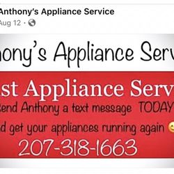 Anthony’s Appliance Service - Easy text to schedule 24/7 send your question,picture of appliance, and home address to us anytime 7days a week