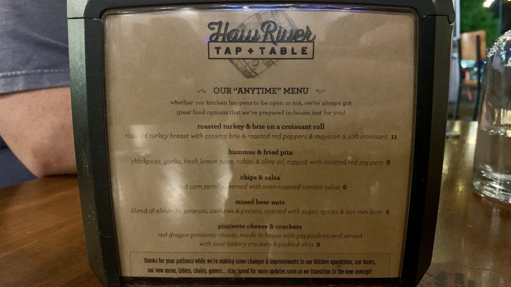 HAW RIVER TAP + TABLE 300 E Main St, Carrboro, North Carolina Bars