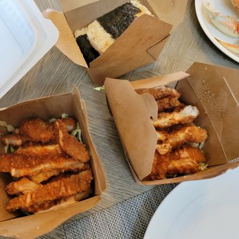 William BBQ - chicken katsu $4.50 each (a la carte)...fat spam musubi $12 for 3...fried shrimp $8.95 for 6 pieces - Barbeque Near Me - San Carlos, California