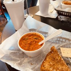 Gianorio's Deli - grilled cheese combo with piping hot soup!
