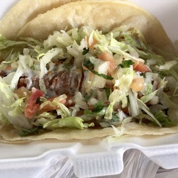 Abelardo's Mexican Fresh - Fish taco (moved some of the lettuce and pico so you can see the fried fish) - Mexican Near Me - Saint Joseph, Missouri