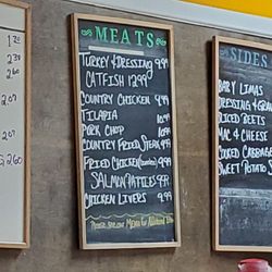 HomeSpun Restaurant - Menus on wall