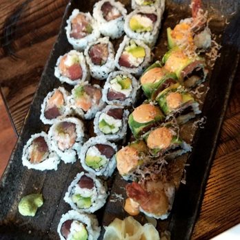 Rakuya - From left: wasabi roe, Chesapeake Bay crab, Green Dragon rolls - Sushi Bars Near Me - Washington, DC, District of Columbia Rakuya - From left: wasabi roe, Chesapeake Bay crab, Green Dragon rolls - Sushi Bars Near Me - Washington, DC, District of Columbia
