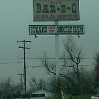Peak Bros Bar-B-Que - ows a sign for steaks and country ham - Barbeque Near Me - Waverly, Kentucky