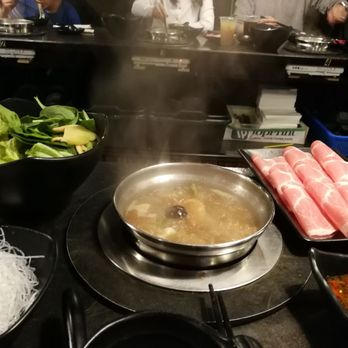 Pearl Hot Pot - The signature beef combo with satay soup base and vermicelli - Hot Pot Near Me - Burnaby, British Columbia