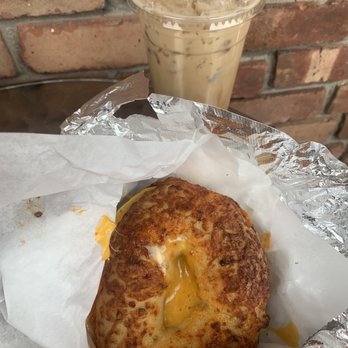 Frappe Joe Coffee Roasters - Egg & Cheese on a Jalapeño Bage - Coffee & Tea Near Me - Edison, New Jersey Frappe Joe Coffee Roasters - Egg & Cheese on a Jalapeño Bage - Coffee & Tea Near Me - Edison, New Jersey