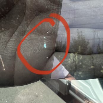 Riverside Performance Auto Tint - The bubble the owner said would go away but it is actually blue lint left over from their towels - Auto Detailing Near Me - Riverside, California Riverside Performance Auto Tint - The bubble the owner said would go away but it is actually blue lint left over from their towels - Auto Detailing Near Me - Riverside, California