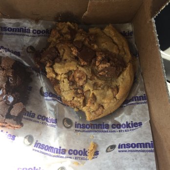 Insomnia Cookies - That's a partially eaten cookie, wanted to take a pic before it was gone. - Desserts Near Me - Tucson, Arizona Insomnia Cookies - That's a partially eaten cookie, wanted to take a pic before it was gone. - Desserts Near Me - Tucson, Arizona