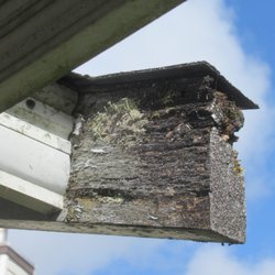 A-Z Home Inspections - Fascia boards often look like this due to age and exposure to the elements.