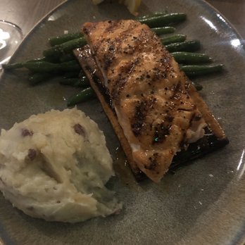 Pier 48 - Salmon on cedar blank with a bourbon glaze - Seafood Near Me - Indianapolis, Indiana