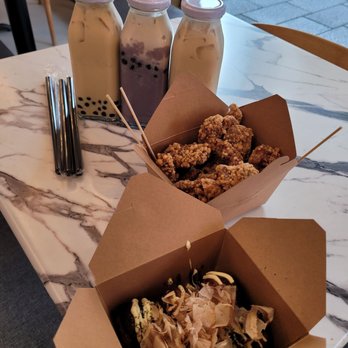 Plentea - Takoyaki Popcorn chicken Taro MT Boba Milk Tea - Coffee & Tea Near Me - San Francisco, California Plentea - Takoyaki Popcorn chicken Taro MT Boba Milk Tea - Coffee & Tea Near Me - San Francisco, California