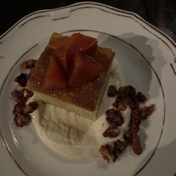 Via Vecchia - Olive oil cake with wine soaked plums and walnuts - Italian Near Me - Portland, Maine