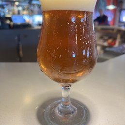 The beautiful Hopslam beer from Bells brewing in this exquisite tulip glass.