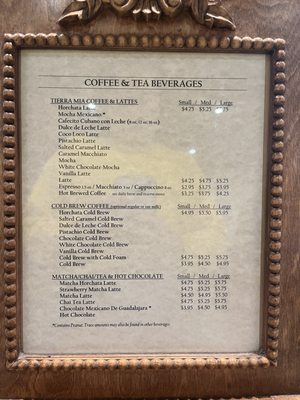 Menu photo 6 Tierra Mia Coffee Long Beach, CA
