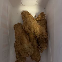 "Crispy tenders." Why did I eat these? They were cold, soggy and upset my stomach.