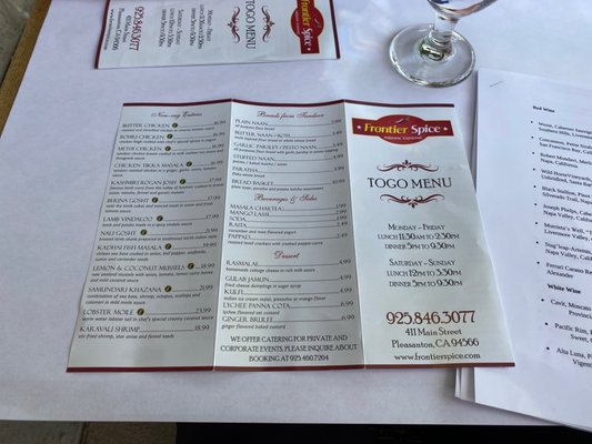 Menu photo 5 Frontier Spice Pleasanton, CA Menu photo 5 Frontier Spice Pleasanton, CA