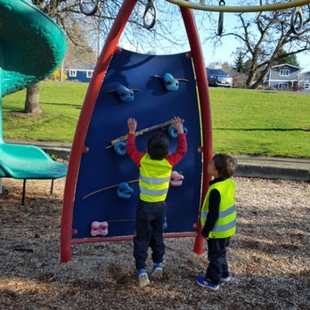 NannyBoo's Pre-K - These guys transformed a simple rock climbing wall into a "ninja sword wall". We love our weekly outings to the park! - Preschools Near Me - Seattle, Washington NannyBoo's Pre-K - These guys transformed a simple rock climbing wall into a "ninja sword wall". We love our weekly outings to the park! - Preschools Near Me - Seattle, Washington