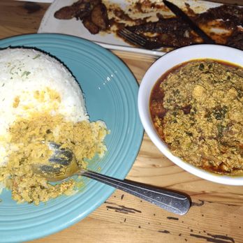 AfroEatz - Smoked Turkey Egusi Soup with White Rice (usually comes with fufu) - African Near Me - Sacramento, California AfroEatz - Smoked Turkey Egusi Soup with White Rice (usually comes with fufu) - African Near Me - Sacramento, California